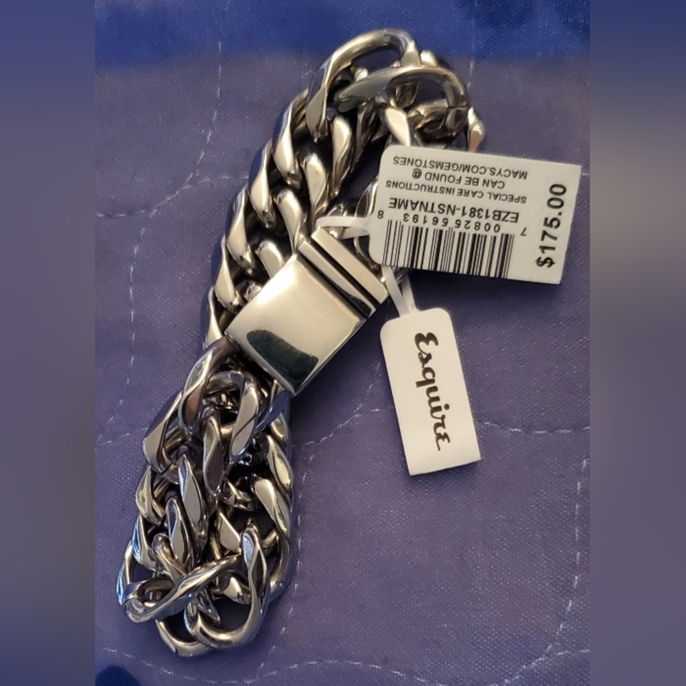 Esquire Men's St. Steel Bracelet .NWT